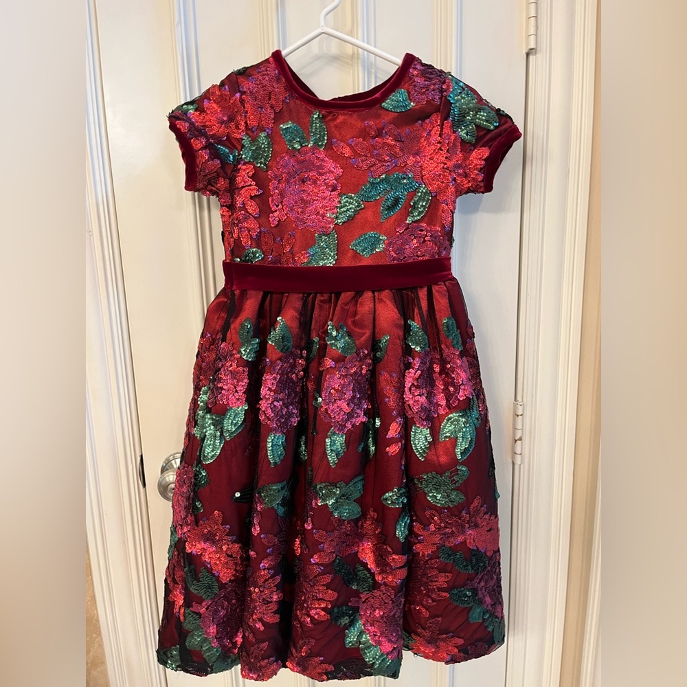 Chasing Fire flies girls sequin rose dress